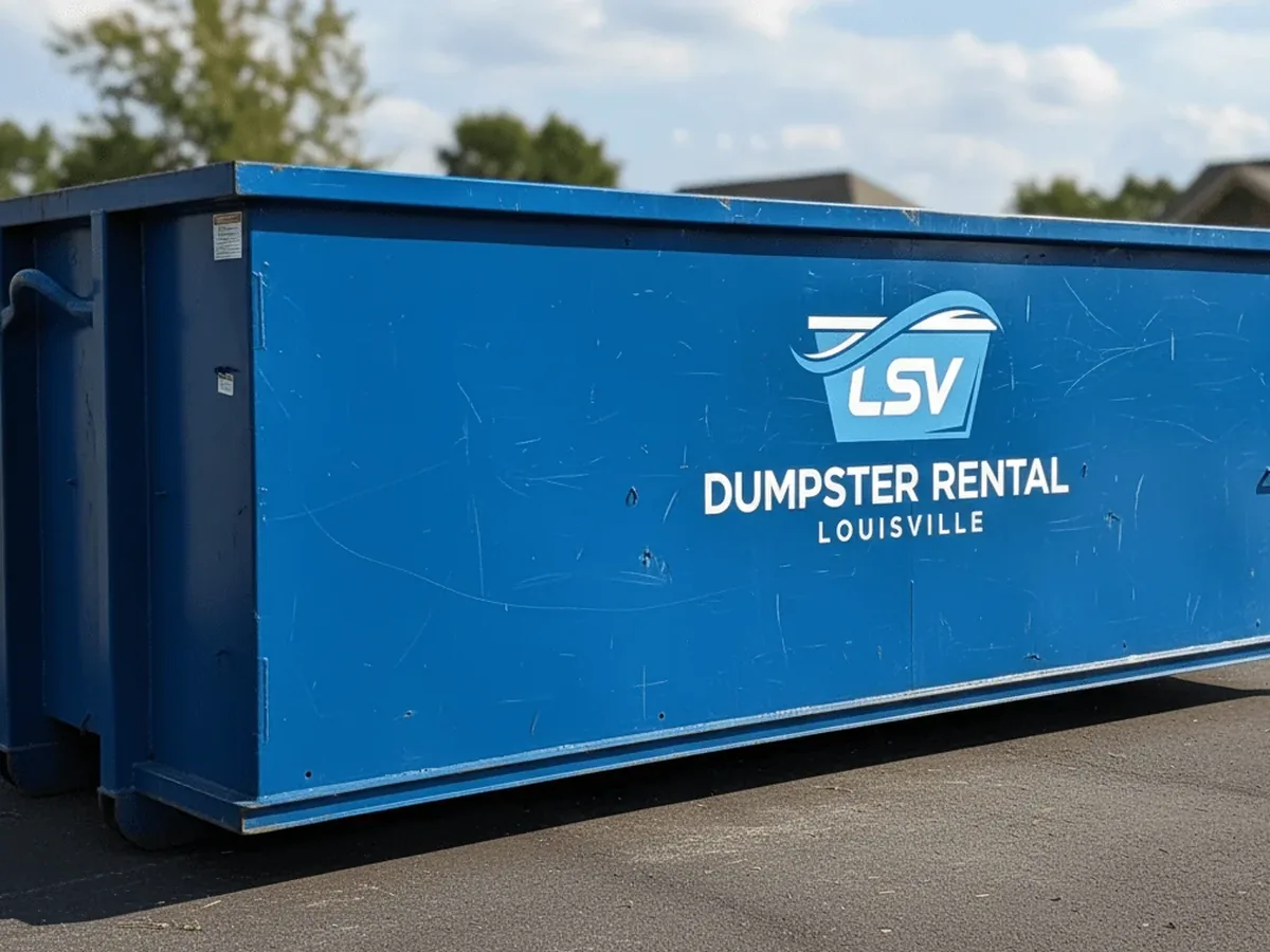20 Yard Dumpster roll-off container delivered in Louisville, KY